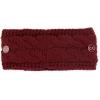 imageCC Winter Fuzzy Fleece Lined Thick Knitted Diagonal Stripes CrissCross Pattern Headband Headwrap HW2060A button Maroon