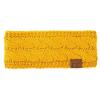 imageCC Winter Fuzzy Fleece Lined Thick Knitted Diagonal Stripes CrissCross Pattern Headband Headwrap HW2060Mustard