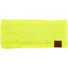 imageCC Winter Fuzzy Fleece Lined Thick Knitted Diagonal Stripes CrissCross Pattern Headband Headwrap HW2060Neon Yellow