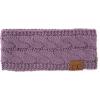 imageCC Winter Fuzzy Fleece Lined Thick Knitted Diagonal Stripes CrissCross Pattern Headband Headwrap HW2060Violet1