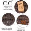 imageCC Winter Fuzzy Fleece Lined Thick Knitted Diagonal Stripes CrissCross Pattern Headband Headwrap HW2060a RibbedOmbre Brown