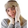 imageCC Winter Warm EcoFriendly Knit Chenille Touchscreen Texting GlovesBeige