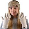 imageCC Winter Warm EcoFriendly Knit Chenille Touchscreen Texting GlovesBeige