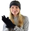 imageCC Winter Warm EcoFriendly Knit Chenille Touchscreen Texting GlovesBlack