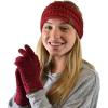 imageCC Winter Warm EcoFriendly Knit Chenille Touchscreen Texting GlovesBurgundy