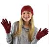 imageCC Winter Warm EcoFriendly Knit Chenille Touchscreen Texting GlovesBurgundy