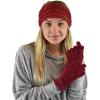 imageCC Winter Warm EcoFriendly Knit Chenille Touchscreen Texting GlovesBurgundy