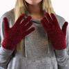 imageCC Winter Warm EcoFriendly Knit Chenille Touchscreen Texting GlovesBurgundy