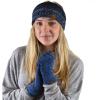 imageCC Winter Warm EcoFriendly Knit Chenille Touchscreen Texting GlovesDark Denim