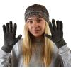 imageCC Winter Warm EcoFriendly Knit Chenille Touchscreen Texting GlovesDark Olive