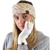 imageCC Winter Warm EcoFriendly Knit Chenille Touchscreen Texting GlovesIvory