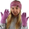 imageCC Winter Warm EcoFriendly Knit Chenille Touchscreen Texting GlovesLavender