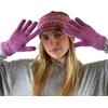 imageCC Winter Warm EcoFriendly Knit Chenille Touchscreen Texting GlovesLavender