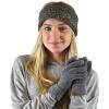 imageCC Winter Warm EcoFriendly Knit Chenille Touchscreen Texting GlovesLight Melange Gray