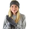 imageCC Winter Warm EcoFriendly Knit Chenille Touchscreen Texting GlovesLight Melange Gray