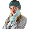 imageCC Winter Warm EcoFriendly Knit Chenille Touchscreen Texting GlovesMint