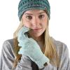 imageCC Winter Warm EcoFriendly Knit Chenille Touchscreen Texting GlovesMint