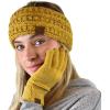 imageCC Winter Warm EcoFriendly Knit Chenille Touchscreen Texting GlovesMustard