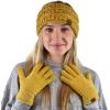 imageCC Winter Warm EcoFriendly Knit Chenille Touchscreen Texting GlovesMustard