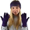 imageCC Winter Warm EcoFriendly Knit Chenille Touchscreen Texting GlovesPurple