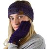 imageCC Winter Warm EcoFriendly Knit Chenille Touchscreen Texting GlovesPurple