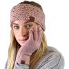 imageCC Winter Warm EcoFriendly Knit Chenille Touchscreen Texting GlovesRose