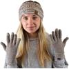 imageCC Winter Warm EcoFriendly Knit Chenille Touchscreen Texting GlovesTaupe