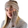 imageCC Winter Warm EcoFriendly Knit Chenille Touchscreen Texting GlovesTaupe
