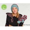 imageCC Winter Warm EcoFriendly Recycled Yarn MittensCheckered Light GrayWhite