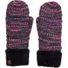 imageCC Winter Warm Knit Soft Fuzzy Lined Cuff Mittens GlovesBlackMulti