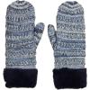 imageCC Winter Warm Knit Soft Fuzzy Lined Cuff Mittens GlovesBlue Mix