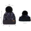 imageCC Women Fuzzy Lined Sequin Fur Pom Beanie ampamp Mitten SetSequin PurpleBlack