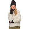 imageCC Women Fuzzy Lined Sequin Fur Pom Beanie ampamp Mitten SetSequin RedBlack