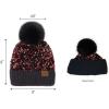 imageCC Women Fuzzy Lined Sequin Fur Pom Beanie ampamp Mitten SetSequin RedBlack