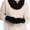 imageCC Women Solid Ribbed Glove with Smart Tips G20G33G80Blackprime