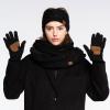 imageCC Women Solid Ribbed Glove with Smart Tips G20G33G80Blackprime