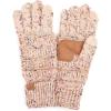 imageCC Women Solid Ribbed Glove with Smart Tips G20G33G80Indi Pink Confetti