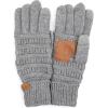 imageCC Women Solid Ribbed Glove with Smart Tips G20G33G80Lt Mel Greyprime