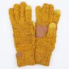 imageCC Women Solid Ribbed Glove with Smart Tips G20G33G80Mustardconfetti