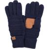 imageCC Women Solid Ribbed Glove with Smart Tips G20G33G80Navy