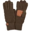 imageCC Women Solid Ribbed Glove with Smart Tips G20G33G80New Oliveprime