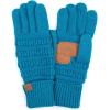 imageCC Women Solid Ribbed Glove with Smart Tips G20G33G80Teal