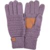imageCC Women Solid Ribbed Glove with Smart Tips G20G33G80Violet