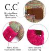 imageCC Women Thick Faux Fur  Sherpa Fleece Lined Warm Winter Mittens11rainbow Mix