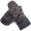 imageCC Women Thick Faux Fur  Sherpa Fleece Lined Warm Winter Mittens31dk Grey Mix