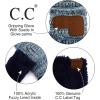 imageCC Women Thick Faux Fur  Sherpa Fleece Lined Warm Winter Mittens40navy Mix