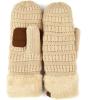 imageCC Women Thick Faux Fur  Sherpa Fleece Lined Warm Winter MittensBeige Thick Solid