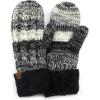 imageCC Women Thick Faux Fur  Sherpa Fleece Lined Warm Winter MittensBlack Grey Mix