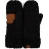 imageCC Women Thick Faux Fur  Sherpa Fleece Lined Warm Winter MittensBlack Thick Solid