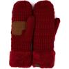 imageCC Women Thick Faux Fur  Sherpa Fleece Lined Warm Winter MittensBurgundy Thick Solid
